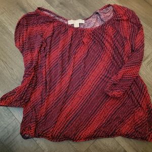 Michael Kors Blouse  Red and Black sz Med